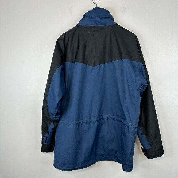 WestSkins Full Zip Rain Jacket Coat Blue Black Waterproof Shell Multi Pockets - Picture 3 of 5